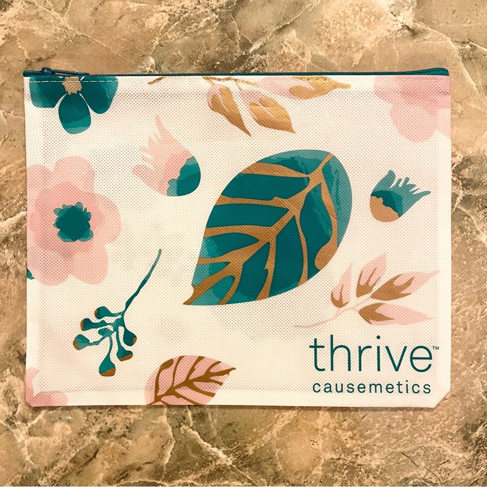 Thrive causemetics Floral Makeup Bag Top Zip